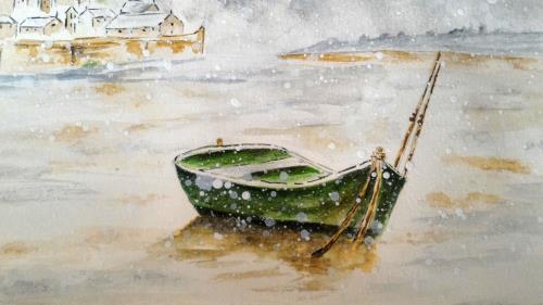 Barca con neve